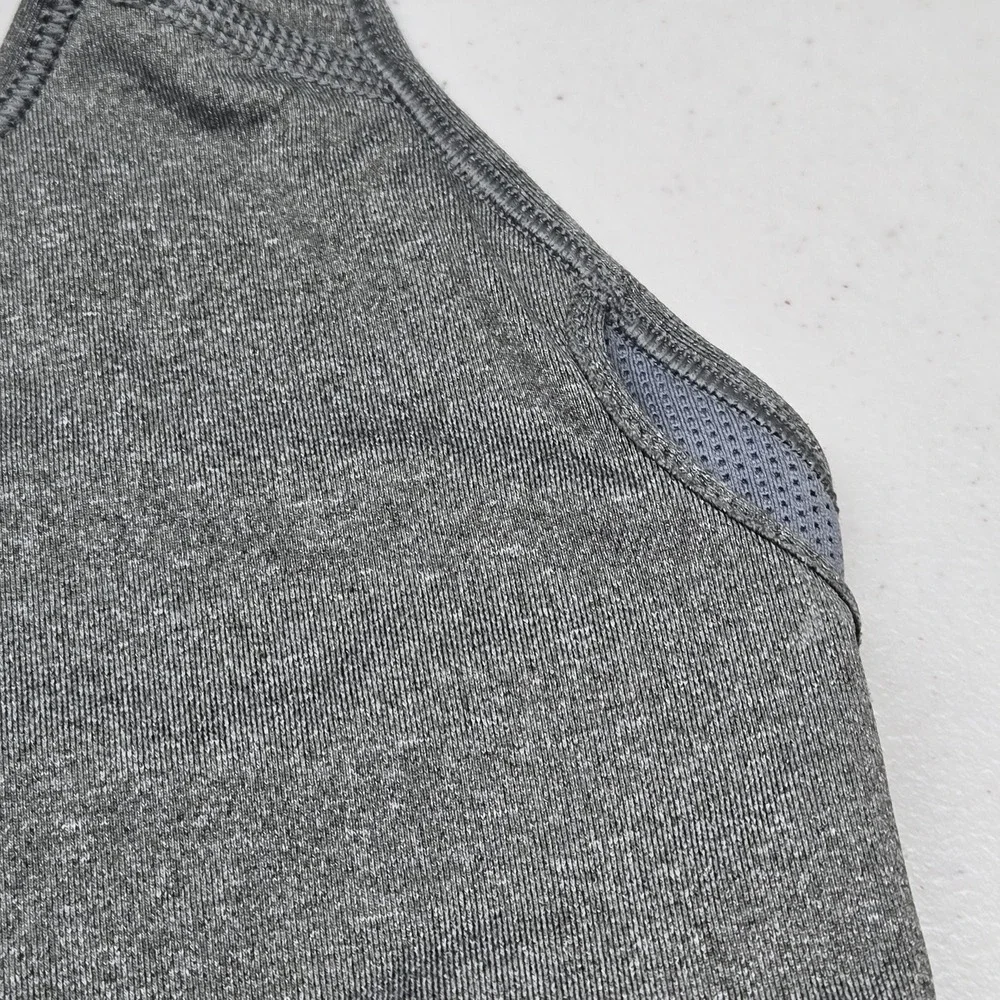 Nike Women Sports Bra‎ M Gray DRI FIT Wireless Jersey Racerback